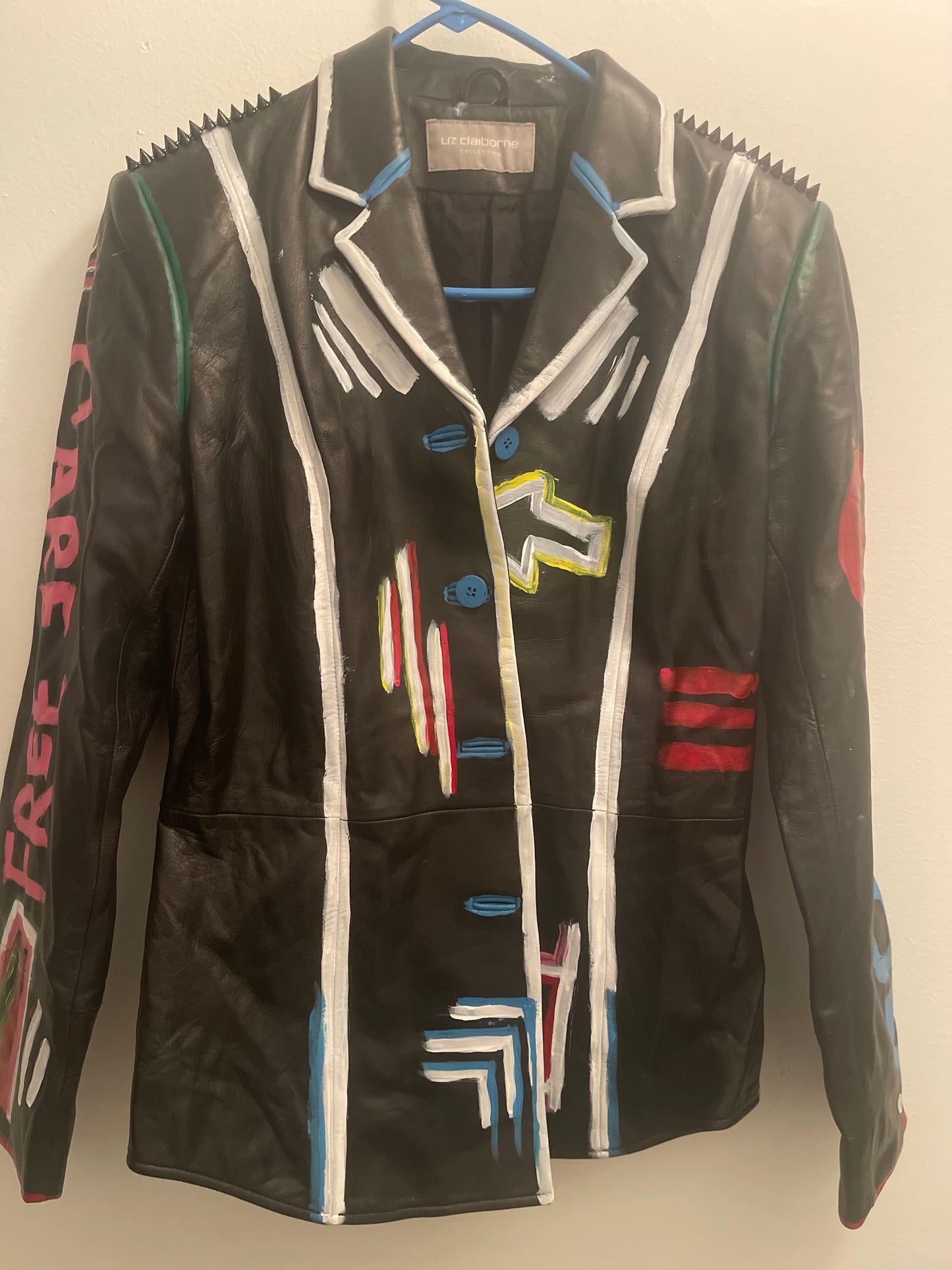 CARE FREE/BE YOU Leather Print Jacket